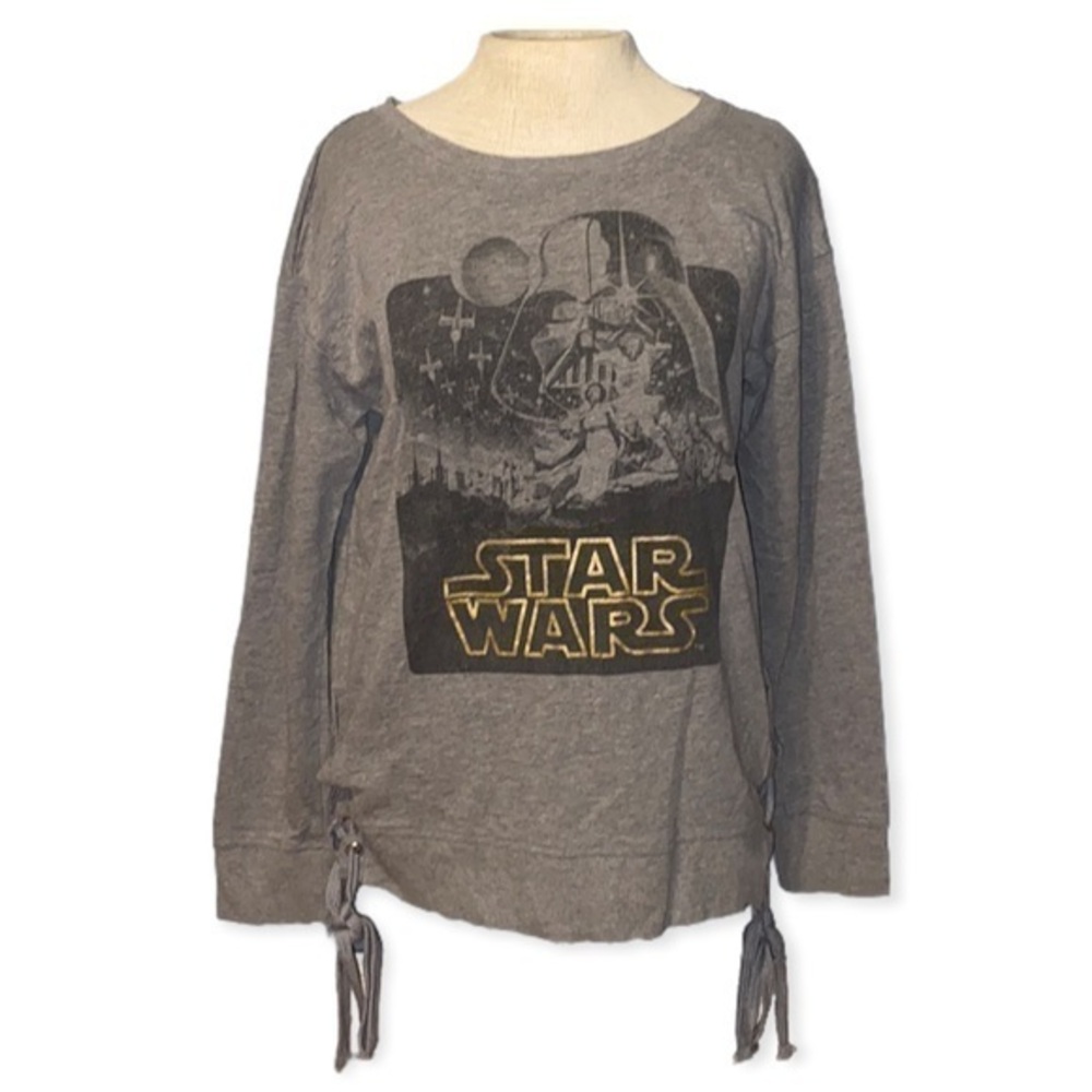 Star Wars Darth Vader Leia Luke Graphic Novelty Print Long Sleeve Medium